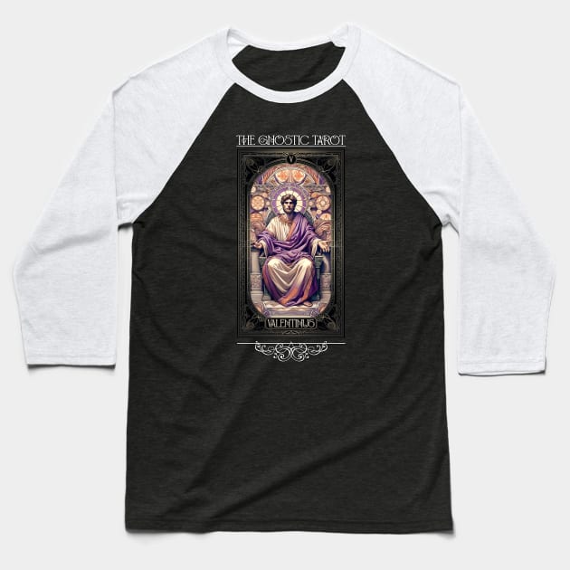 Gnostic Tarot Major Arcana - Valentinus Baseball T-Shirt by AltrusianGrace